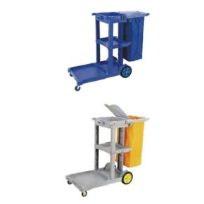Lobby Plastic Cleaning Janitor Cart