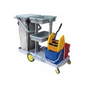 Cleaning Cart with 2 Backets Trolley head