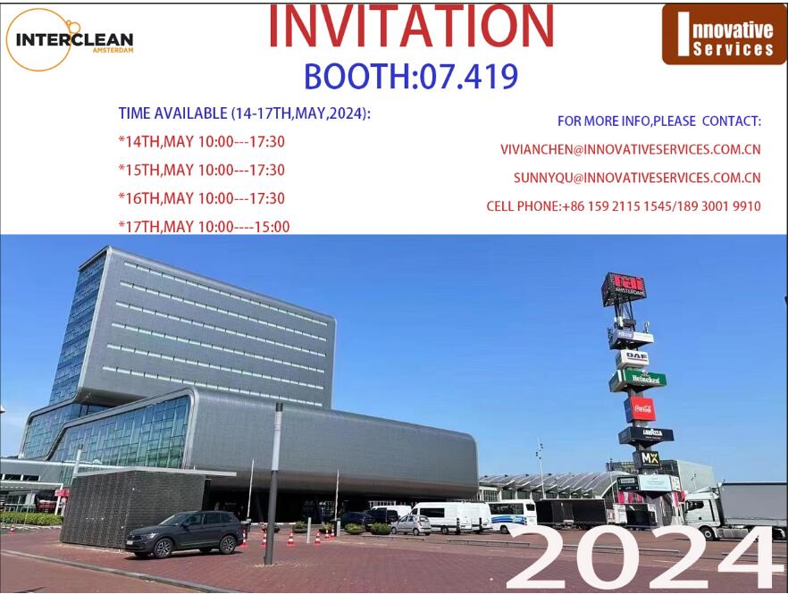 Amsterdam Interclean Exhibition 14th.May to 17th.May.